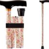 Adjustable folding walking canes