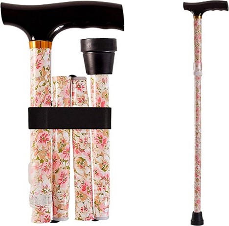 Adjustable folding walking canes